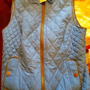 Charter Club Quilted Vest Blue